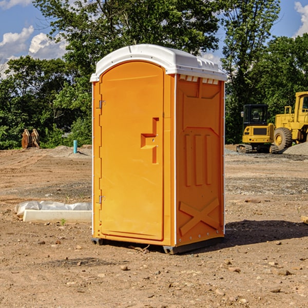 how often are the portable restrooms cleaned and serviced during a rental period in Reynoldsville